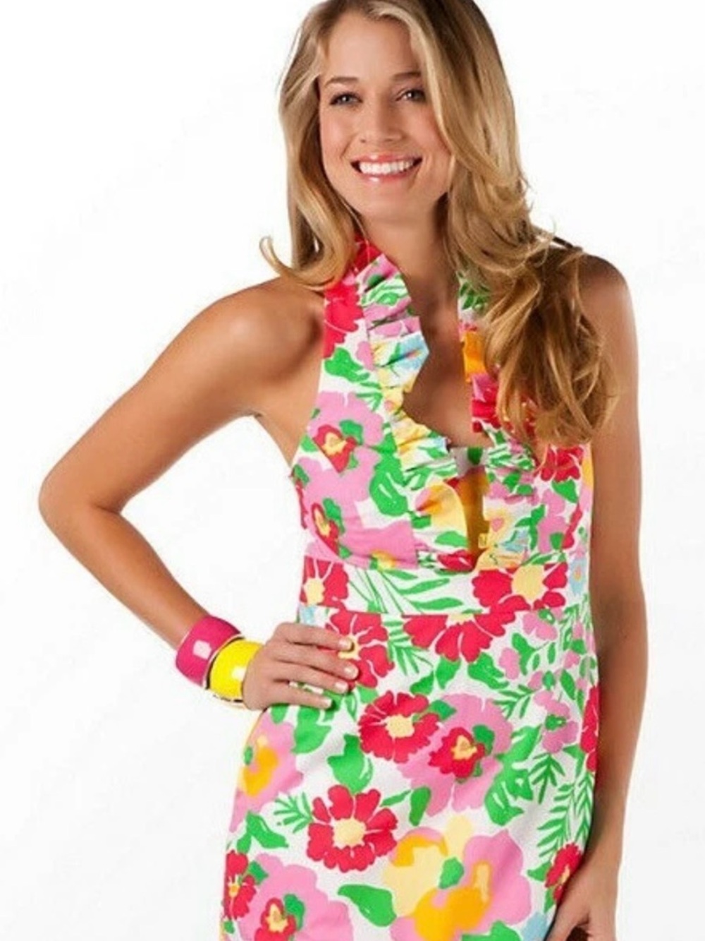 NWT Lilly Pulitzer halter dress in “Big Garden by the Sea”